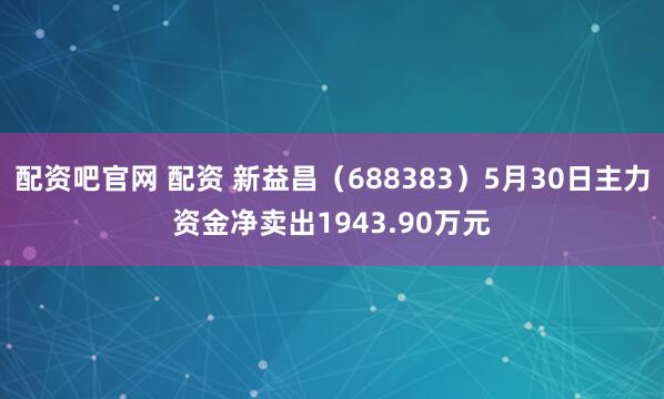 配资吧官网 配资 新益昌（688383）5月30日主力资金净卖出1943.90万元